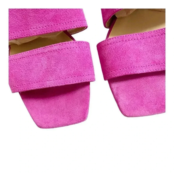 NEW Aeyde Mattea Hot Pink Suede Slides size 37 US 7 - Picture 3 of 9